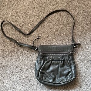 Brighton Black Leather Crossbody Bag